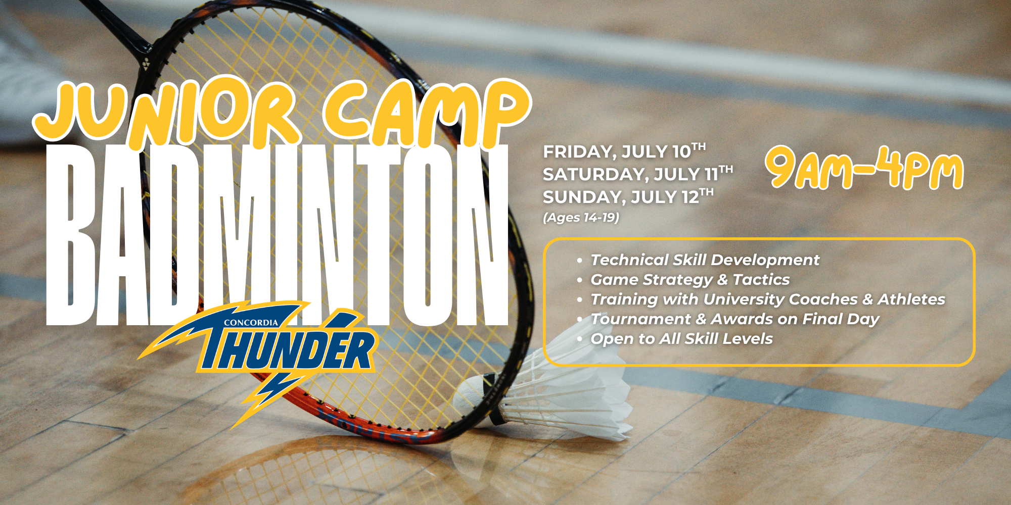 Thunder Junior Badminton Camp